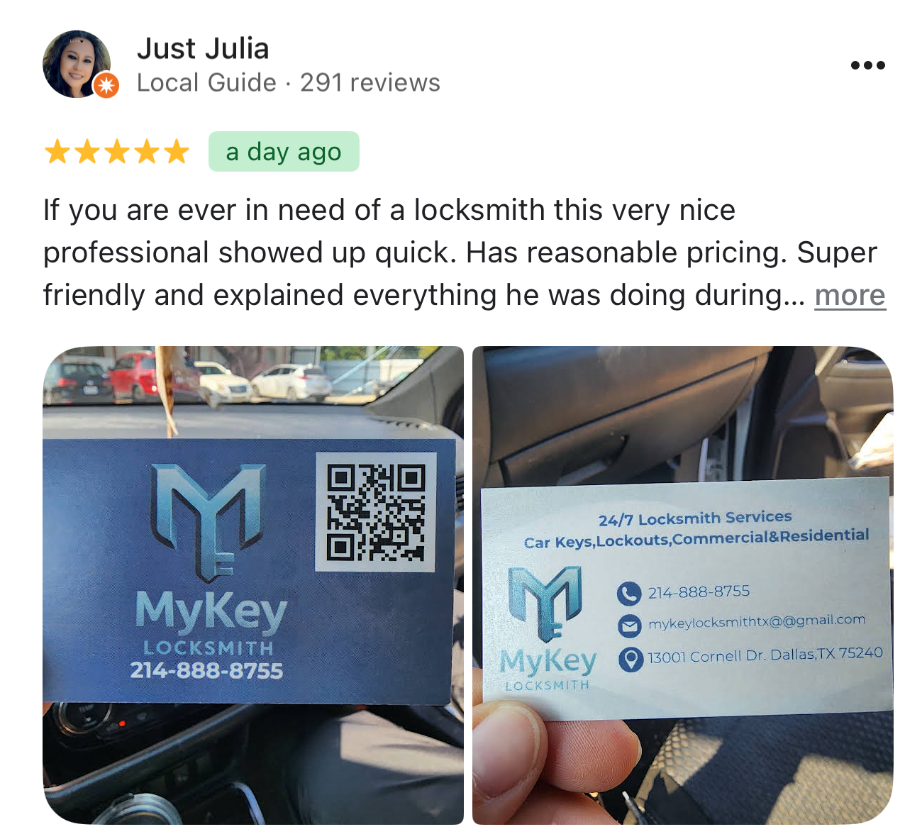 Customer review from Just Julia
