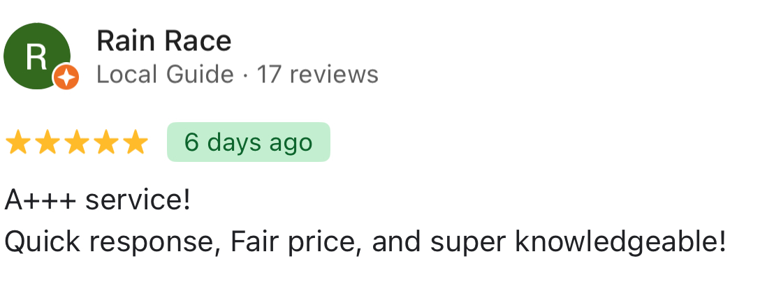 Customer review from Rain Race